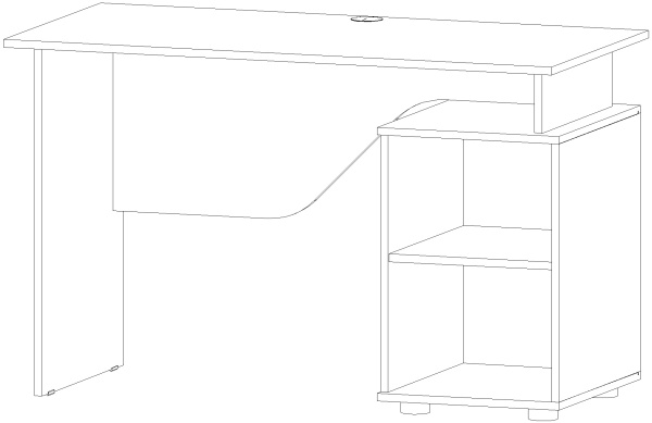 Стол с дверцей Ральф Анкор светлый