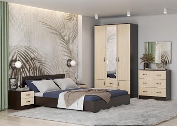 Модульная спальня Ронда Венге / Дуб белфорд  Модульная спальня Ронда Венге / Дуб белфорд