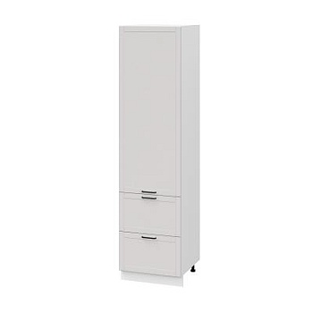 Пенал (премьер) П600Н-12Я Корпус: ЛДСП белый 16мм; фасад: фрезеровка Диада, МДФ лофт крем 16 мм