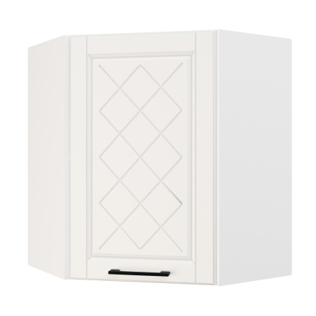 Шкаф верхний угловой ШВУ 600 Корпус: ЛДСП белый 16мм; фасад: фрезеровка Барселона, МДФ белое дерево 16мм Шкаф верхний угловой ШВУ 600 Корпус: ЛДСП белый 16мм; фасад: фрезеровка Барселона, МДФ белое дерево 16мм