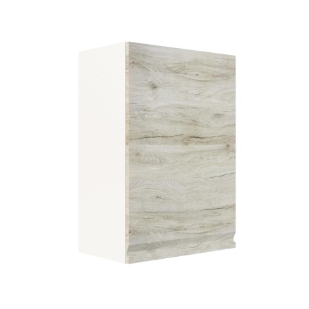 Шкаф верхний ШВ 500 Корпус: ЛДСП белый 16мм; фасад: фрезеровка Бруклин, МДФ клен скандинавский 16 мм Шкаф верхний ШВ 500 Корпус: ЛДСП белый 16мм; фасад: фрезеровка Бруклин, МДФ клен скандинавский 16 мм