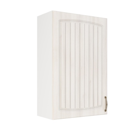 Шкаф верхний (премьер) ШВ 600Н-1 Корпус: ЛДСП белый 16мм; фасад: фрезеровка Гренада, МДФ сандал 16мм