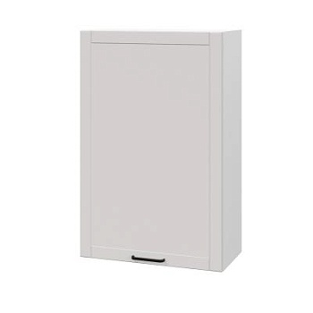 Шкаф верхний (премьер) ШВ 600Н-1 Корпус: ЛДСП белый 16мм; фасад: фрезеровка Диада, МДФ лофт крем 16 мм