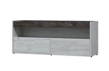 ТВ тумба Вегас Дуб крафт белый / Ателье Темное