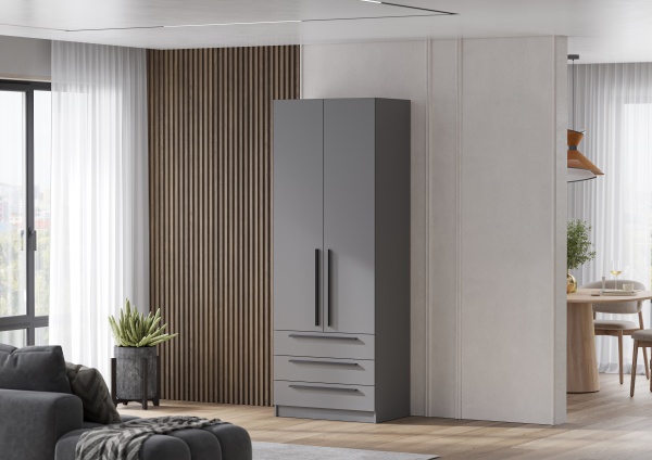 Модульная спальня Берген Серый графит