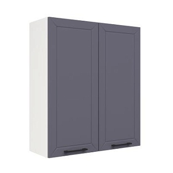 Шкаф верхний (премьер) ШВ 800Н Корпус: ЛДСП белый 16мм; фасад: фрезеровка Кельн, МДФ софт смок 16мм