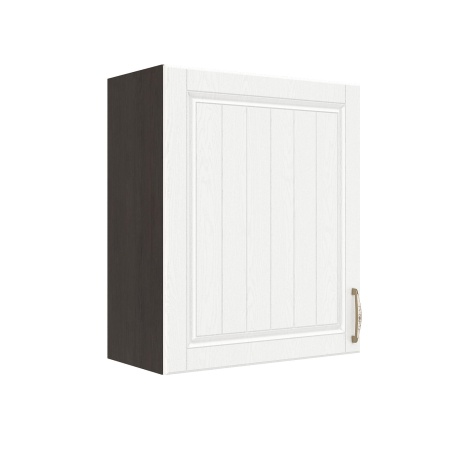 Шкаф верхний ШВ 600-1 Корпус: ЛДСП венге 16мм; фасад: фрезеровка Лондон, МДФ дуб белый 16мм