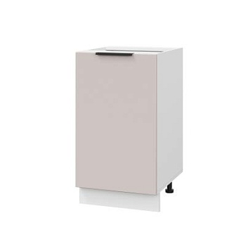 Шкаф нижний ШН 450 Корпус: ЛДСП белый 16мм; фасад: фрезеровка Оливия, МДФ сиена тауп 16 мм