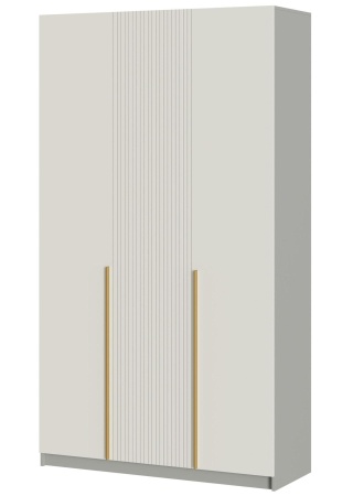 СЕЛЕНА Шкаф ШК-001 (3-ств.) (МДФ Комплект) Корпус - Шиншилла Серая  Фасад МДФ - матовая Кварц Грей Софт