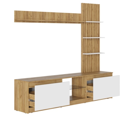 БОСТОН Мини стенка НМ-001 (Комплект) Корпус - Дуб Крафт золотой/(Гладкий)