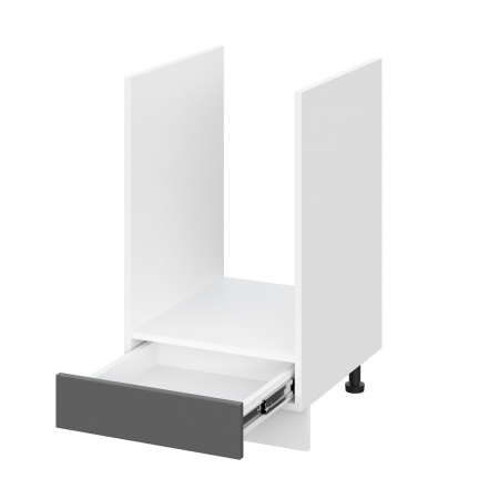 Шкаф нижний духовой ШНД 450 Корпус: ЛДСП белый 16мм; фасад: фрезеровка Кельн, МДФ софт маренго 16 мм