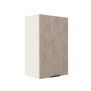 Шкаф верхний ШВ 450 Корпус: ЛДСП белый 16мм; фасад: фрезеровка Норд, МДФ камень беж 16 мм