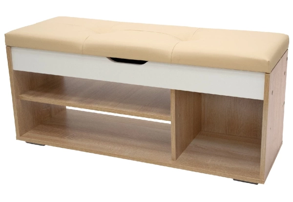 ЭВА Банкетка_БК-001 (длина 1000мм) Дуб сонома светлый / Белый