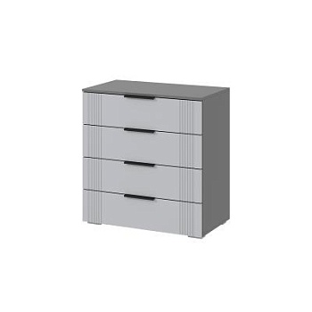 мс для спальни Альмерия КМ-800 Серый графит / Бархат серый