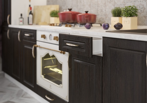 Модульная кухня Лондон Дуб белый / Дуб венге