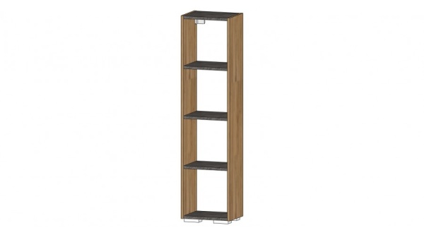 Даллас Секция открытая Дуб вотан / Цемент темный