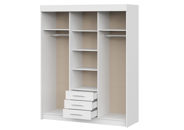 шкаф-купе Фортуна Белый / Белый