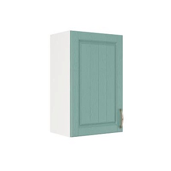 Шкаф верхний ШВ 450 Корпус: ЛДСП белый 16мм; фасад: фрезеровка Лондон, МДФ дуб изумруд 16мм