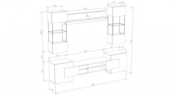 Гостиная Фэнтези Кашемир / Графит