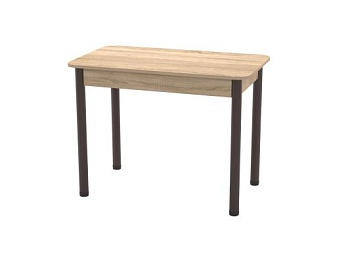 Стол Беседа раздвижной В1, ЛДСП (980*580*300) Дуб Вотан, КРОМКА: дуб вотан / черный/ЛДСП Дуб Вотан