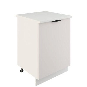 Шкаф нижний ШН 600-1 Корпус: ЛДСП белый 16мм; фасад: фрезеровка Норд, МДФ софт пломбир 16 мм Шкаф нижний ШН 600-1 Корпус: ЛДСП белый 16мм; фасад: фрезеровка Норд, МДФ софт пломбир 16 мм