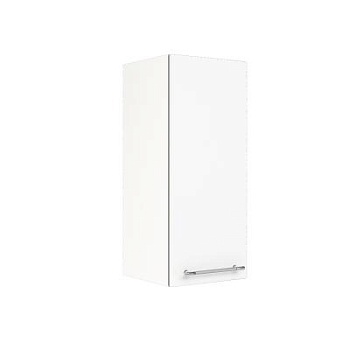 Шкаф верхний ШВ 300 Корпус: ЛДСП белый 16мм; фасад: фрезеровка Олива, МДФ глянец белый 16мм Шкаф верхний ШВ 300 Корпус: ЛДСП белый 16мм; фасад: фрезеровка Олива, МДФ глянец белый 16мм