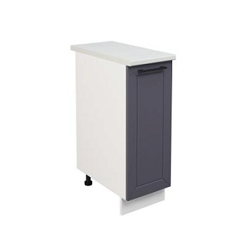 Шкаф нижний ШН 300 Корпус: ЛДСП белый 16мм; фасад: фрезеровка Кельн, МДФ софт смок 16мм