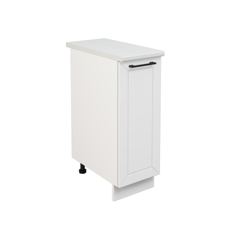 Шкаф нижний ШН 300 Корпус: ЛДСП белый 16мм; фасад: фрезеровка Кельн, МДФ софт даймонд 16мм