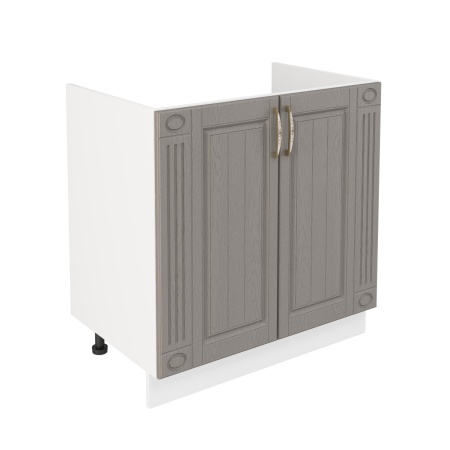 Шкаф нижний под мойку декор Лондон ШНМД 800 Белый/дуб графит