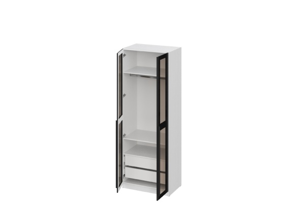 мс Берген ШКС-800 белое дерево/софт черный