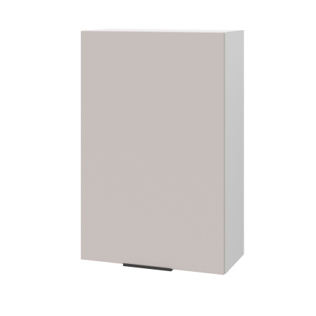 Шкаф верхний (премьер) ШВ 600Н-1 Корпус: ЛДСП белый 16мм; фасад: фрезеровка Оливия, МДФ сиена тауп 16 мм