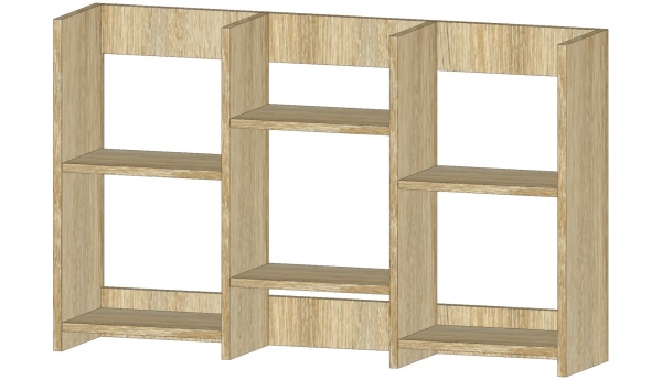 Полка книжная средняя Дуб Сонома