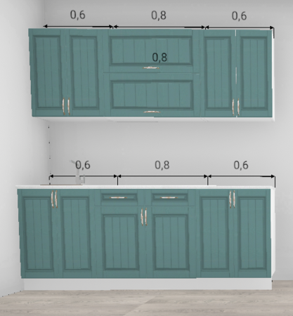 Кухня Барселона Морское дерево 2,0 м (11482)