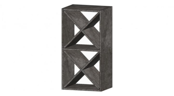 Кухня Бостон Шкаф винный Цемент темный / Цемент светлый