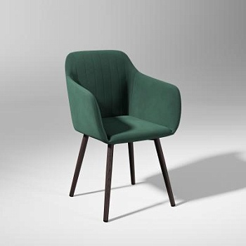 Стул Ирис темно-зеленый Ultra Forest / черный/ПВХ Дуб Шоколад