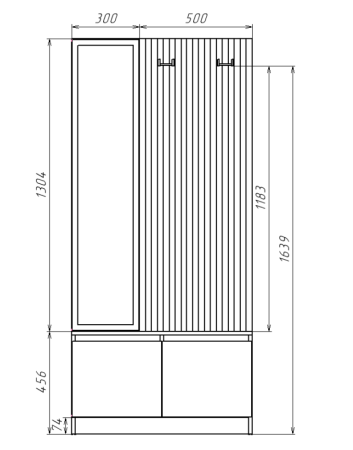 БОСТОН ЛАЙТ Прихожая Корпус - Дуб Крафт золотой К003  Фасад ЛДСП - Белый (Гладкий)