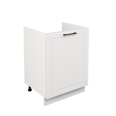 Шкаф нижний под мойку ШНМ 600-1 Корпус: ЛДСП белый 16мм; фасад: фрезеровка Кельн, МДФ софт даймонд 16мм