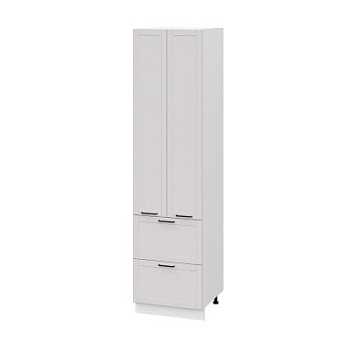 Пенал (премьер) П600Н-22Я Корпус: ЛДСП белый 16мм; фасад: фрезеровка Диада, МДФ лофт крем 16 мм