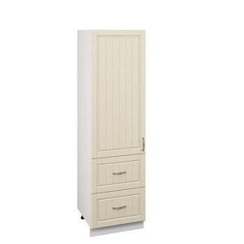 Пенал П600-12Я Корпус: ЛДСП белый 16мм; фасад: фрезеровка Лондон, МДФ дуб крем 16мм Пенал П600-12Я Корпус: ЛДСП белый 16мм; фасад: фрезеровка Лондон, МДФ дуб крем 16мм