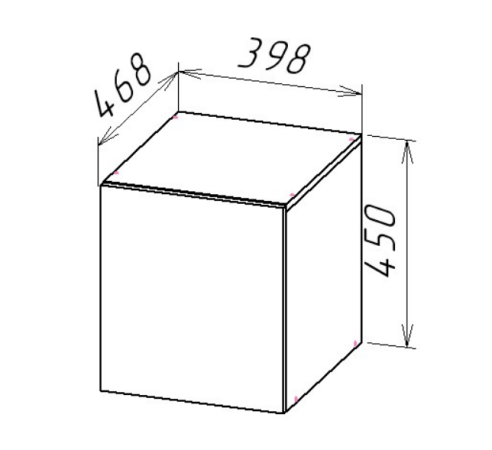 АЙРИ Антресольная секция к ШК-001 (1ств.) Корпус - Кашемир 2,75