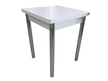 Стол ломберный Купер 780х580 (1160х780), раскладной, ЛДСП Белый / Хром