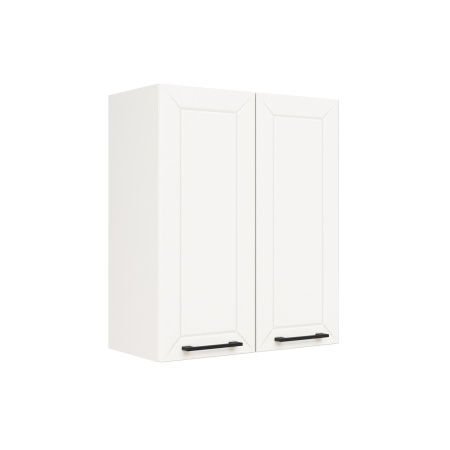 Шкаф верхний ШВ 600 Корпус: ЛДСП белый 16мм; фасад: фрезеровка Кельн, МДФ софт пломбир 16 мм