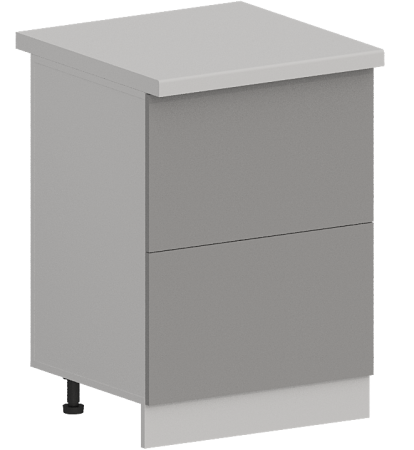Шкаф нижний с двумя ящиками  ШН2Я 600 Гарден Лайт грей