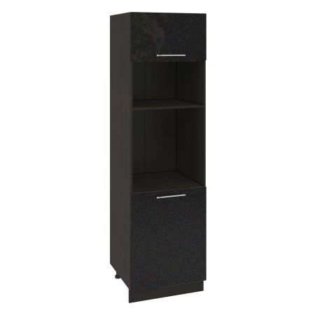 Пенел ПДМ600-1Г1 Корпус: ЛДСП венге 16мм; фасад: фрезеровка Олива, МДФ металлик черный 16мм