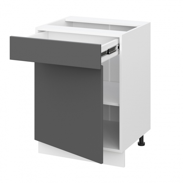 Шкаф нижний с ящиком ШН1Я 600 Барселона белый массив (МДФ 16мм МС София) Шкаф нижний с ящиком ШН1Я 600 Барселона белый массив (МДФ 16мм МС София)
