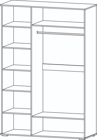 Марракеш Шкаф 3х ств. 1500 Дуб вотан / Цемент темный
