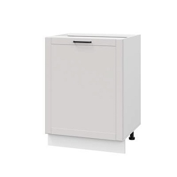 Шкаф нижний ШН 600-1 Корпус: ЛДСП белый 16мм; фасад: фрезеровка Диада, МДФ лофт крем 16 мм