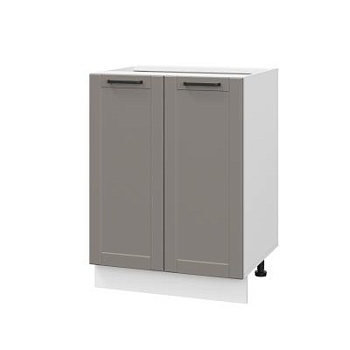 Шкаф нижний ШН 600 Корпус: ЛДСП белый 16мм; фасад: фрезеровка Диада, МДФ лофт кварц 16 мм