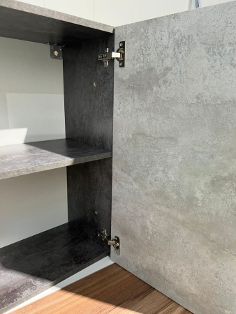 Модульная кухня Бостон Цемент темный / Цемент светлый