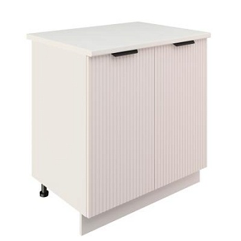 Шкаф нижний ШН 800 Корпус: ЛДСП белый 16мм; фасад: фрезеровка Норд Line, МДФ софт даймонд 16 мм